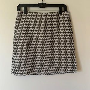 Loft Gold & Black A-line Holiday Mini Skirt